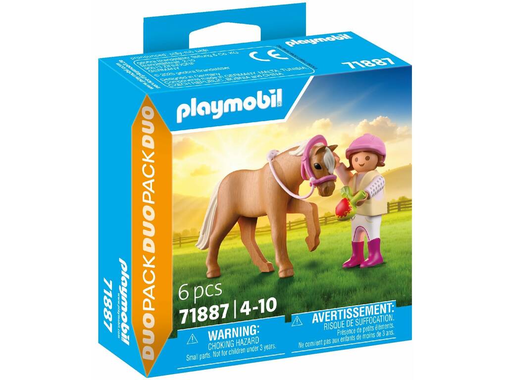 Playmobil Dou Pack fille avec poney