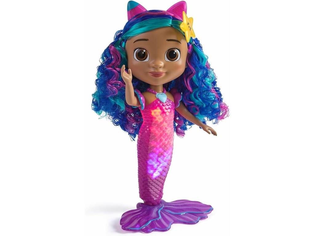 La Maison de poupées de Gabby Poupée Gabby Sirena Canta y Brilla de 30 cm