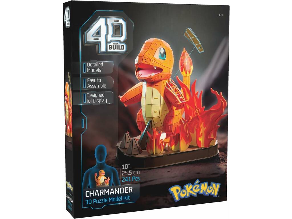 Puzzle 4D Build Pokémon Figura Charmander de 241 Piezas