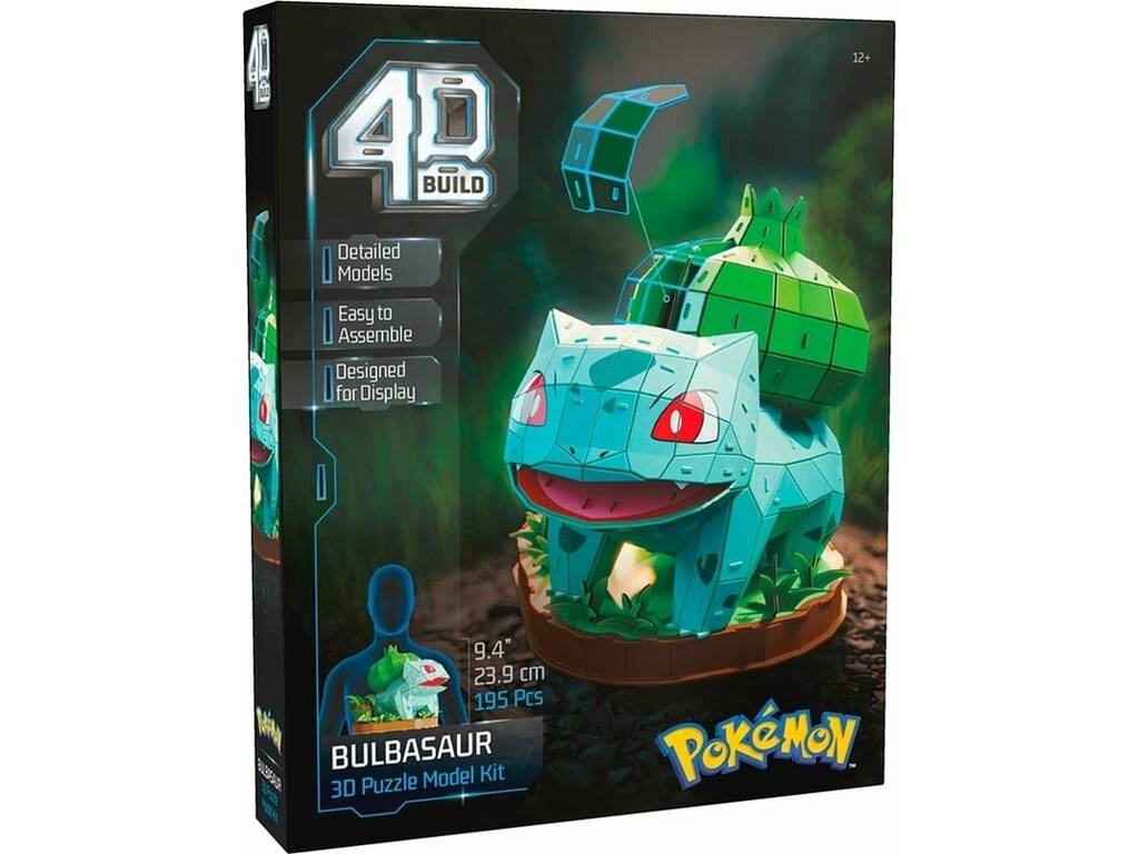 Puzzle 4D Build Pokémon Figura Bulbasaur de 195 Piezas