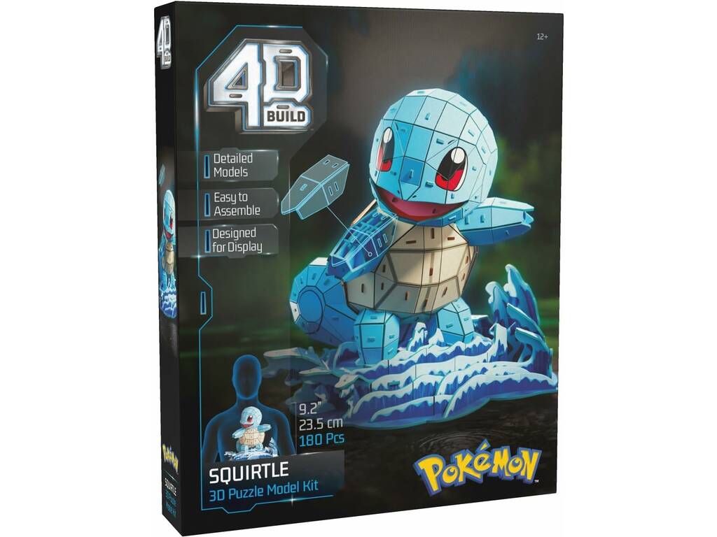 Puzzle 4D Build Pokémon Figurine Squirtle de 180 pièces