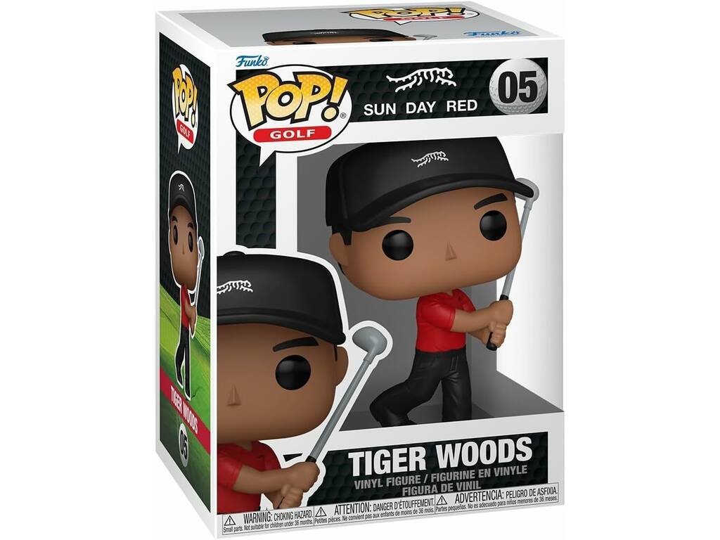 Funko Pop Golf Sun Day Figurine Tiger Woods Swing