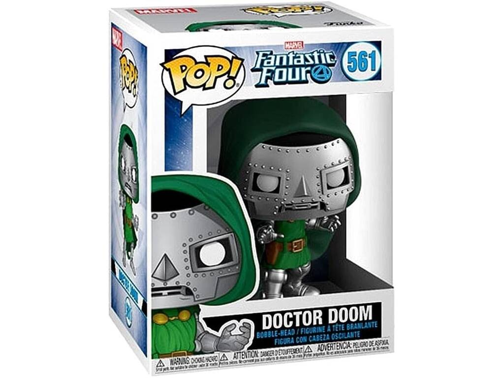 Funko Pop Os 4 Fantásticos Figura Doctor Doom com Cabeça Oscilante