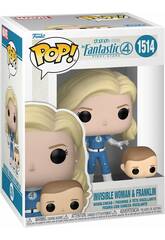 imagen Funko Pop Les 4 Fantastiques Premiers Pas Figurine La Femme Invisible et Franklin avec tête oscillante