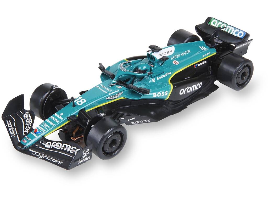 Scalextric Classic 1:32 Voiture Aston Martin Aramco F1 AMR25 de Stroll