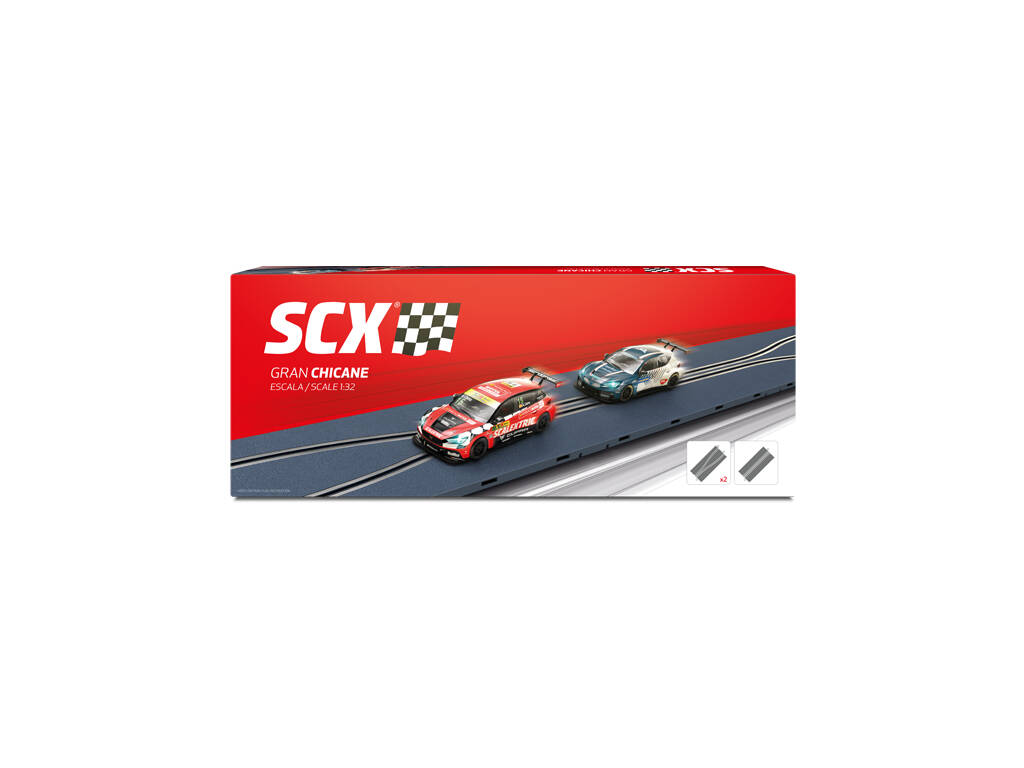 Scalextric Classic 1:32 Pack Gran Recta Chicane de 3 Piezas