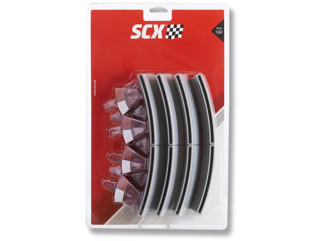 Scalextric Classic 1:32 Pack 4 Vallas y 4 Bordes en Curva R1
