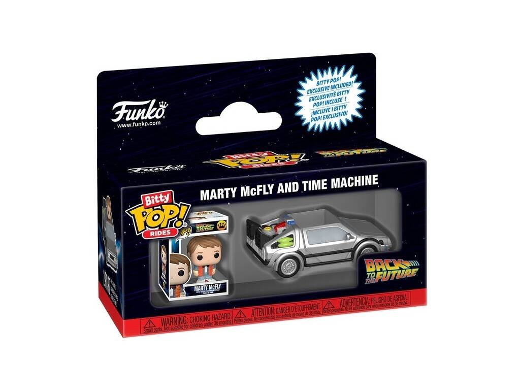 Funko Pop Bitty Rides Regreso al Futuro Figura Marty McFly con Time Machine