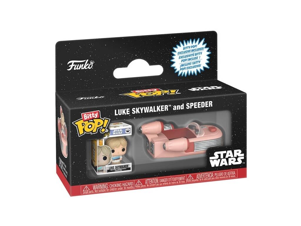 Funko Pop Bitty Rides Star Wars Figura Luke Skywalker con Speeder