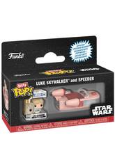 imagen Funko Pop Bitty Rides Star Wars Figura Luke Skywalker con Speeder
