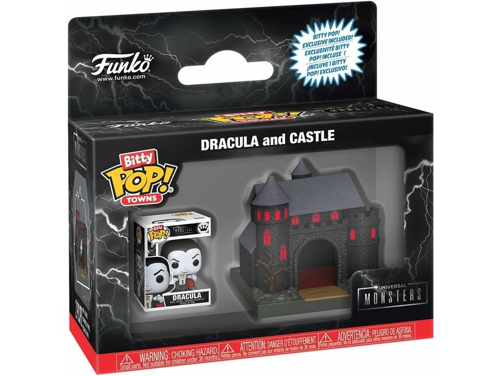 Funko Pop Bitty Towns Universal Monsters Figura Dracula con Castillo