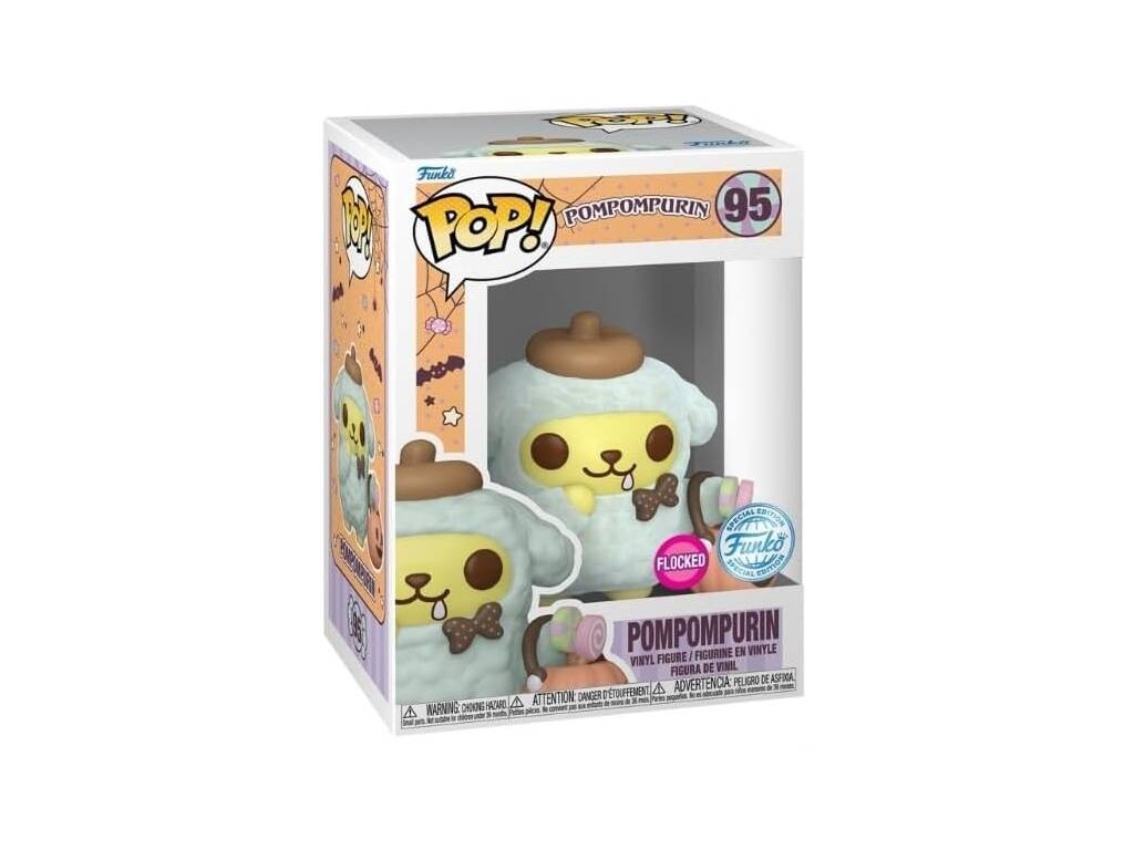 Funko Pop Pompompurin Sanrio Figurine Pompompurin Flocked avec sac citrouille