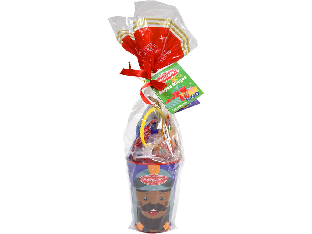 Petit verre des Rois mages avec chocolat et friandises