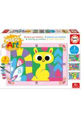 Magic Art Number Conjunto Pintar por Números Animais da Selva