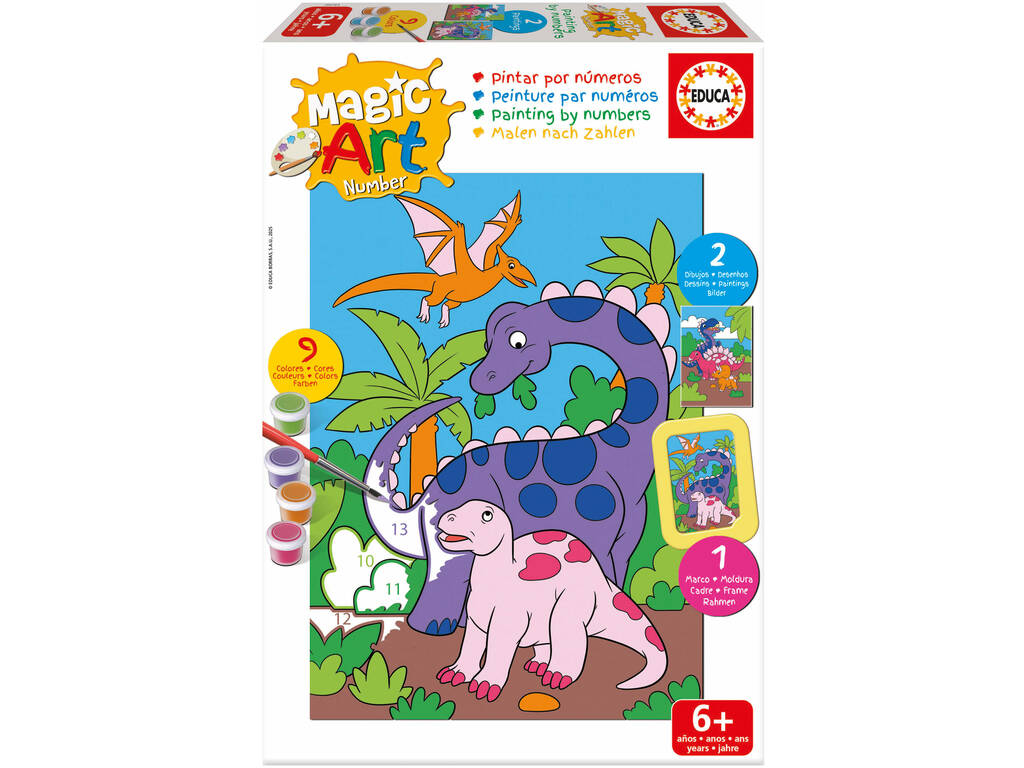 Magic Art Number Set Peindre par numéros Dinosaures