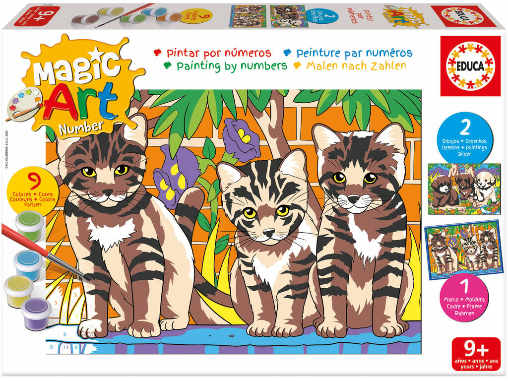 Magic Art Number Set Peinture par numéros Chats et chiens