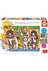 Magic Art Number Conjunto Pintar por Números Gatos e Cães