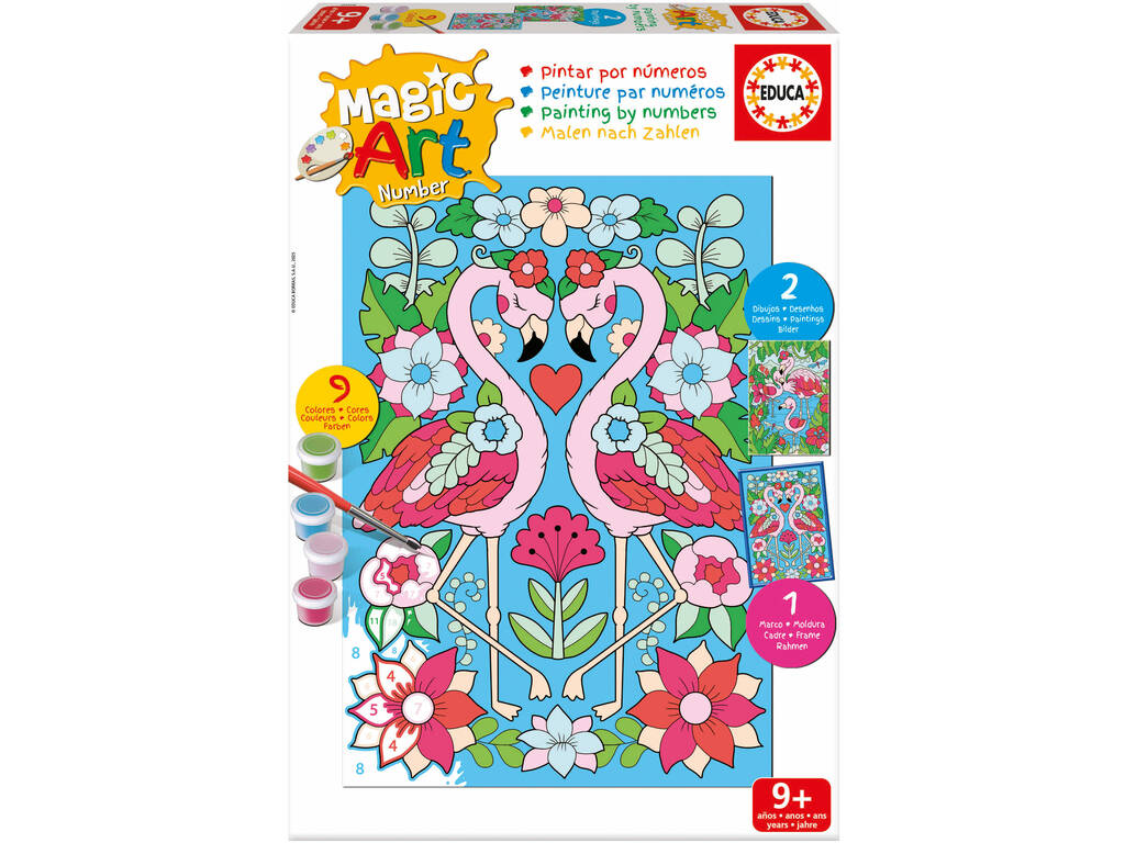 Magic Art Number Set Peindre par numéros Flamants roses