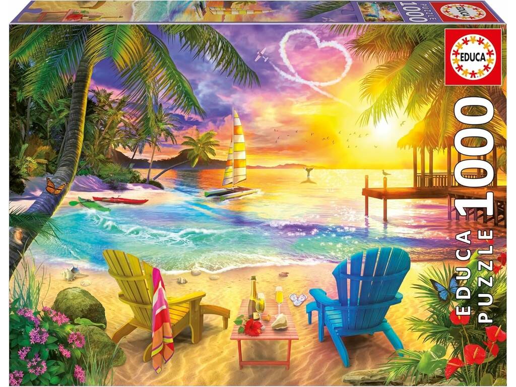Puzzle 1000 Plage de l'amour