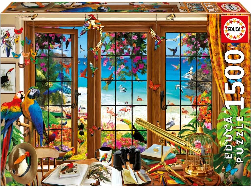 Puzzle 1500 Fenêtre de l'ornithologue