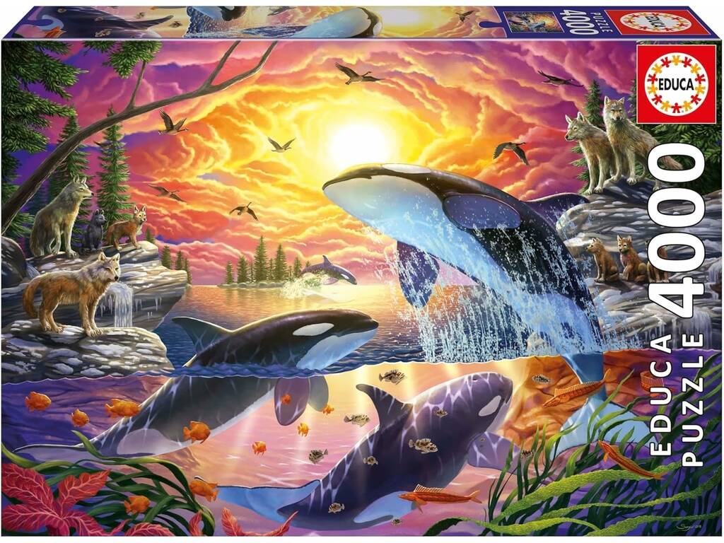Puzzle 4000 Orques et loups