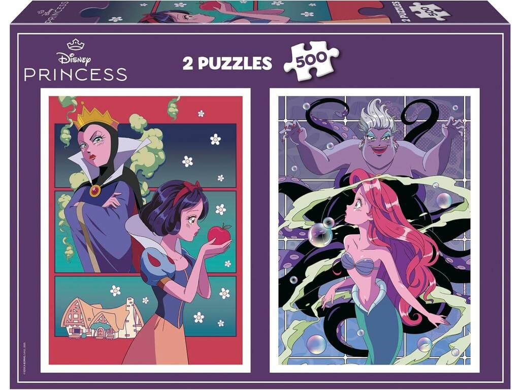 Puzzle 2x500 Disney Princesses et Villains