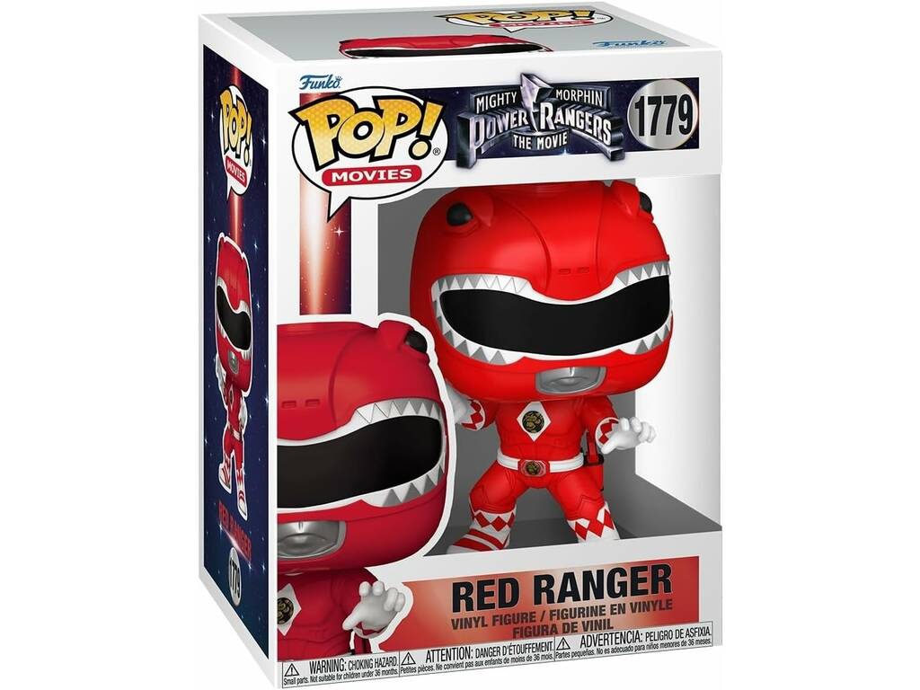 Funko Pop Movies Mighty Morphin Power Rangers The Movie Figura Ranger Rojo