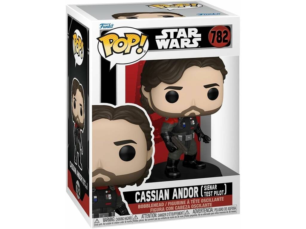 Funko Pop Star Wars Figurine Andor Cassian Sienar Test Pilor avec tête oscillante