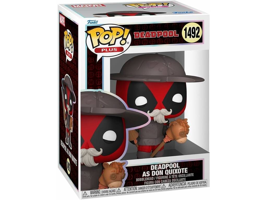 Funko Pop Plus Deadpool Figura Deadpool As Don Quixote con Cabeza Oscilante