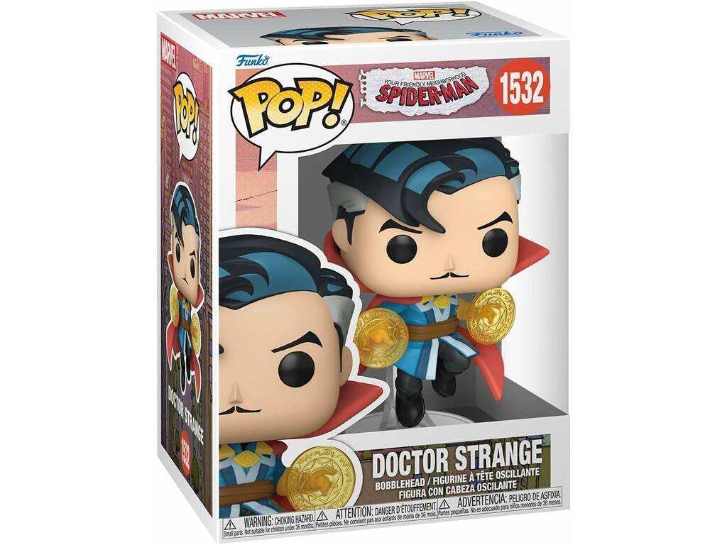 Funko Pop Marvel Tu Amigo y Vecino Spiderman Figura Doctor Strange con Cabeza Oscilante
