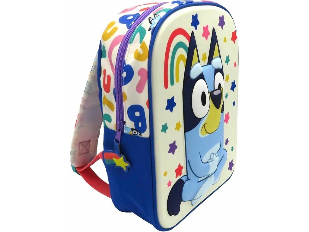 Bluey 30 Cm 3D Sac à dos arc-en-ciel