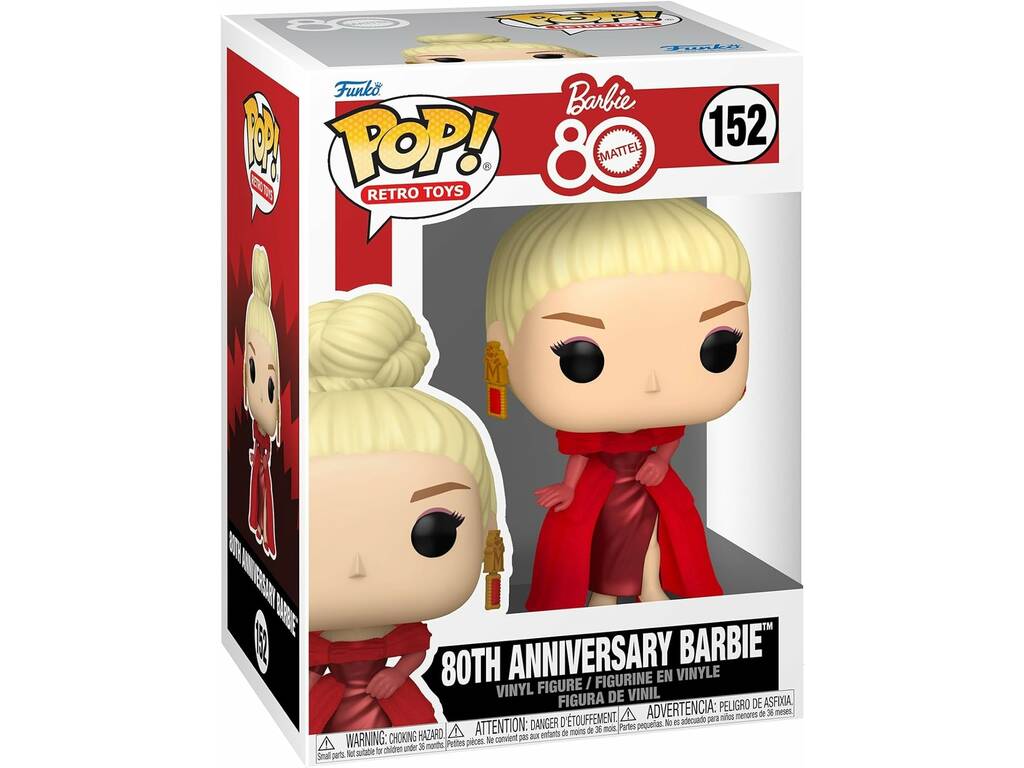 Funko Pop Retro Toys Mattel 80th Figura Barbie 80th Aniversario Mattel