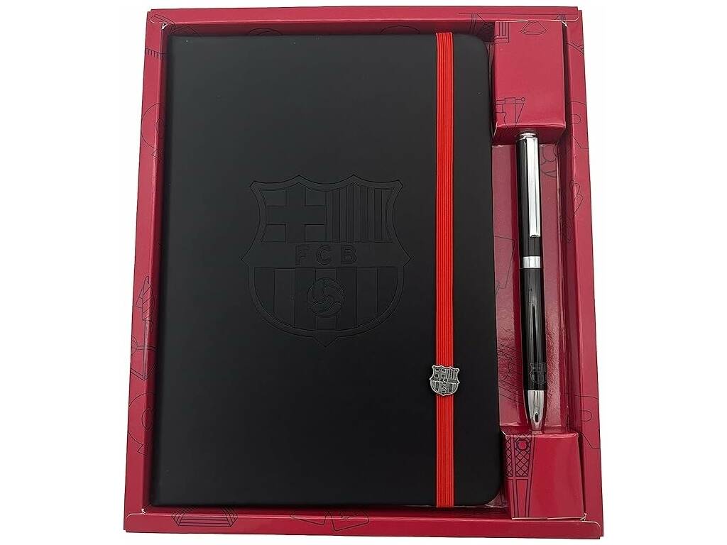 Agenda et set de stylos du F.C. Barcelona