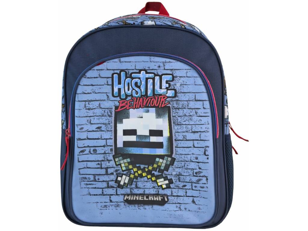 Minecraft Hostile Behaviour Mochila Adaptable a Carro 40x31x15 Cm