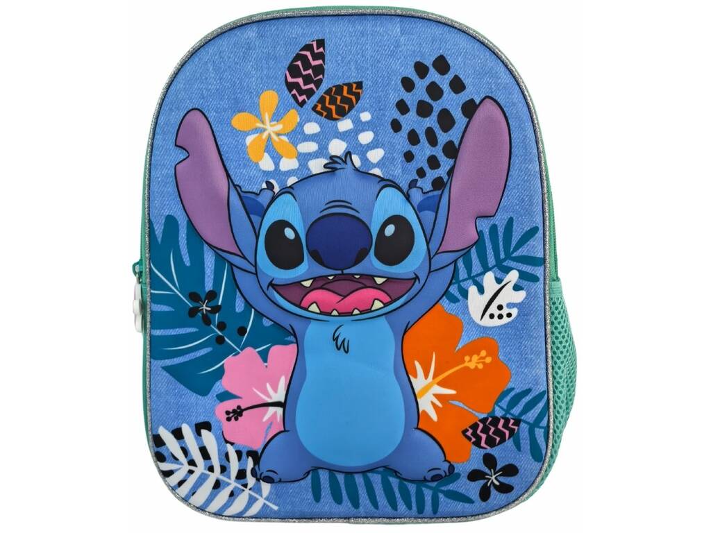 Disney Stitch 3D Tropical Preschool Backpack 30x26x8 cm