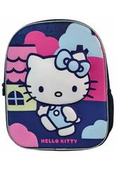 Hello Kitty Mochila Pr-escolar 3D de 30x26x8 cm