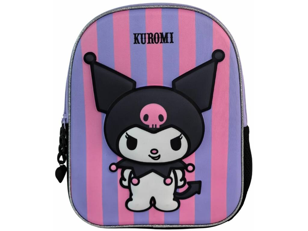 Kuromi Mochila Pré-escolar 3D de 30x26x8 cm