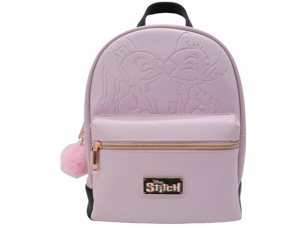 Disney Stitch Sac à dos Stitch et Ange Rose 28x22x11 cm