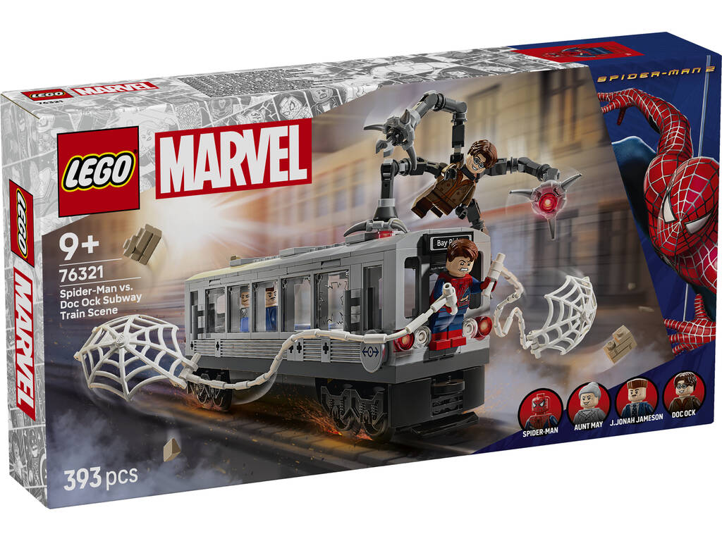 Lego Super Heroes Marvel Spiderman Vs Doc Ock Escena del Tren Subterraneo