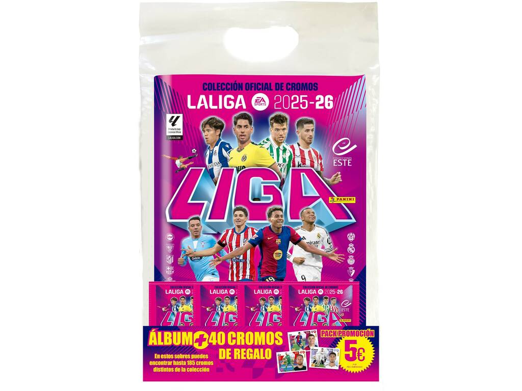 La Liga Este 2025-26 Pack Promotion Album avec 5 Enveloppes