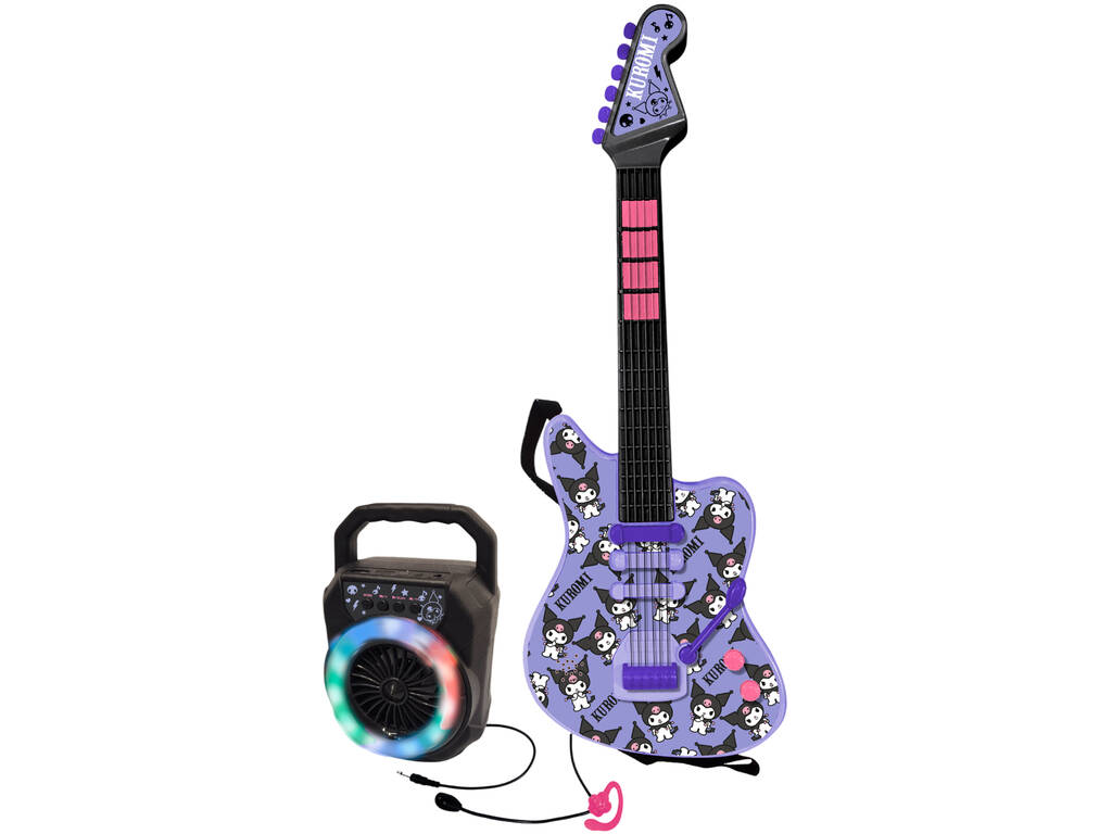 Guitare électrique Sanrio Kuromi avec amplificateur et microphone