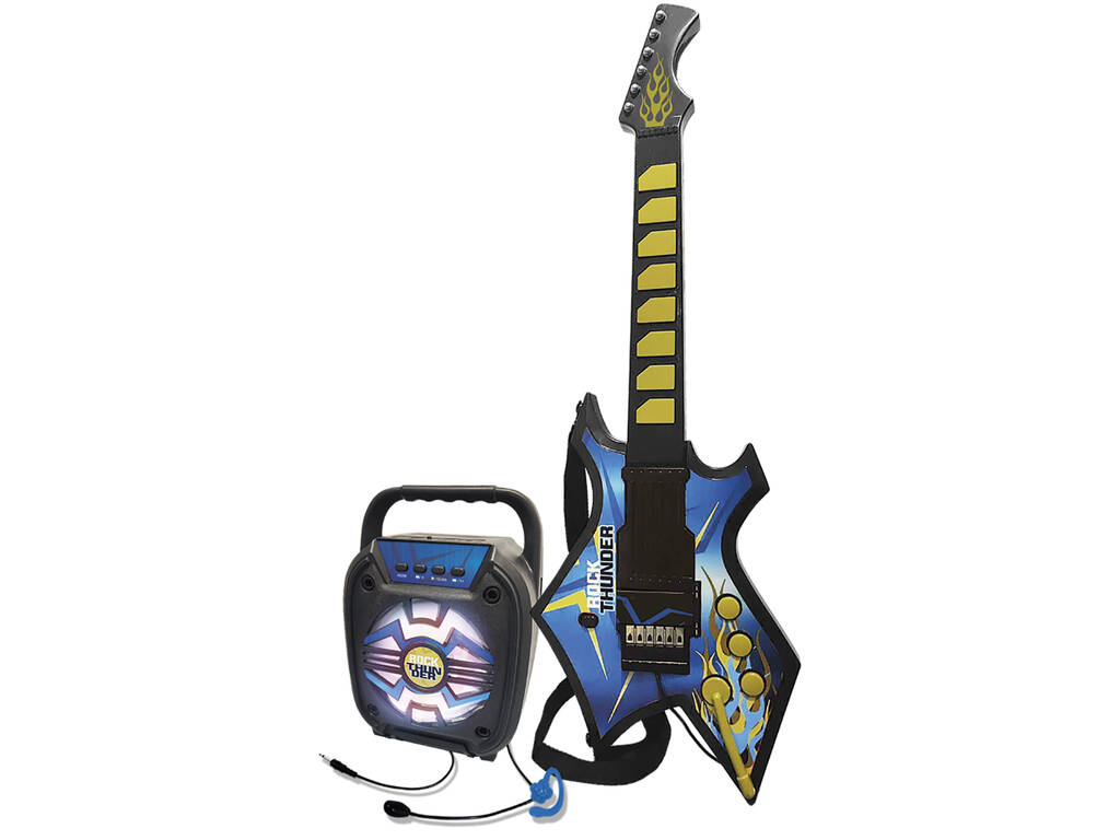 Guitare électrique Rock Thunder avec amplificateur et microphone