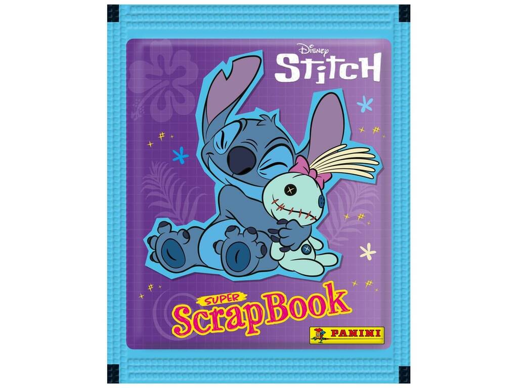 Disney Stitch Super Scrap Book Sobre con 5 Cromos