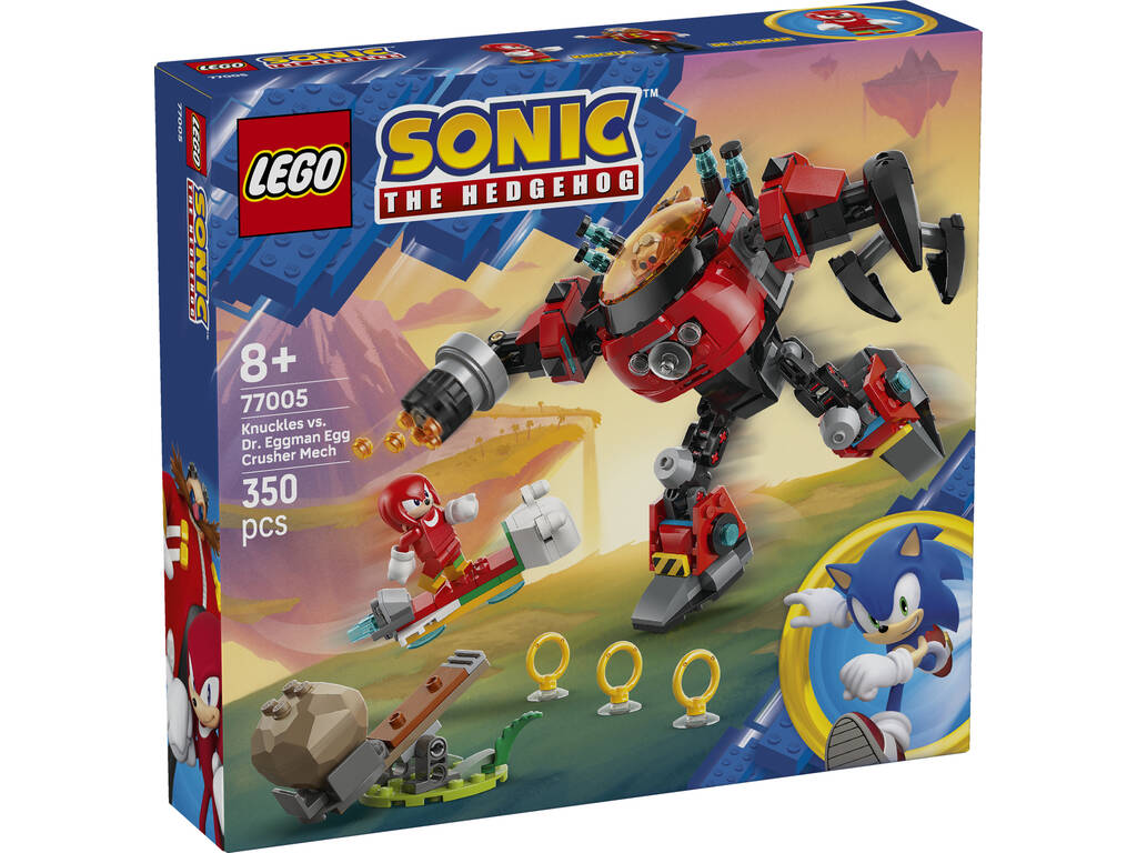 Lego Sonic Knuckles vs Meca Egg Crusher del Dr. Eggman