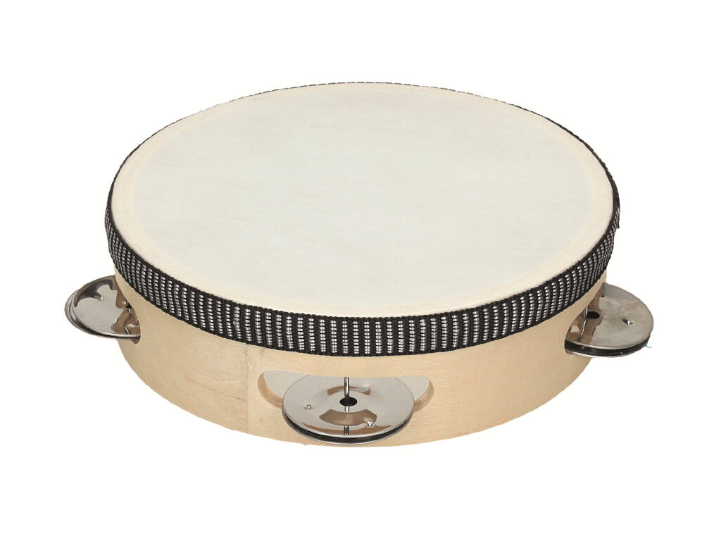 Tambourin en bois de 15,5 cm