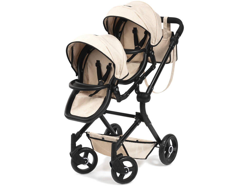 Poussette double Twin Neo Beige avec sac
