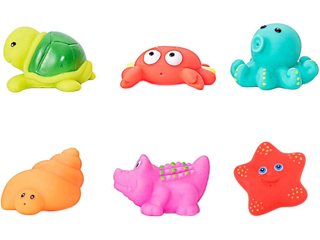 Boîte de 6 jouets de bain animaux