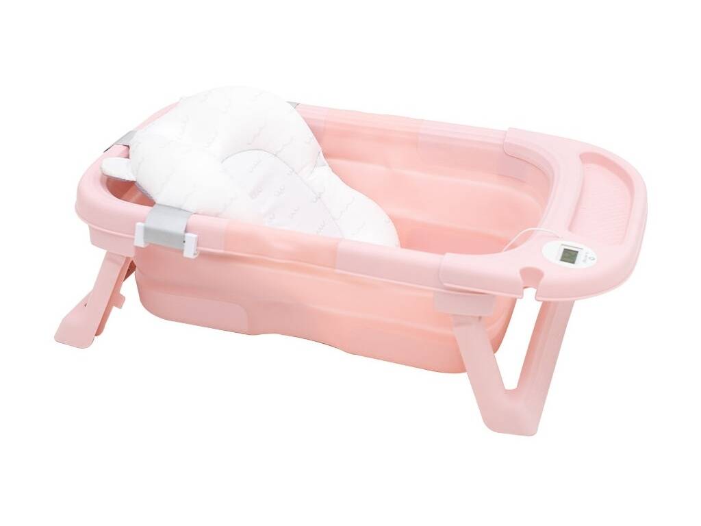 Baignoire pliante rose avec hamac