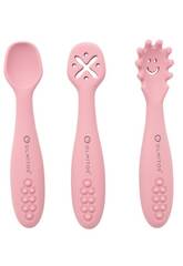 imagen Set de couverts d'apprentissage rose