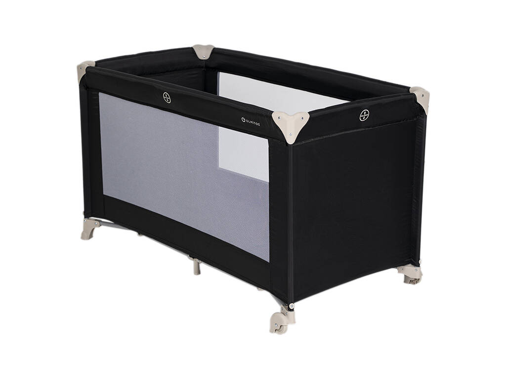 Lit de voyage basique noir 79 x 66 x 126 cm